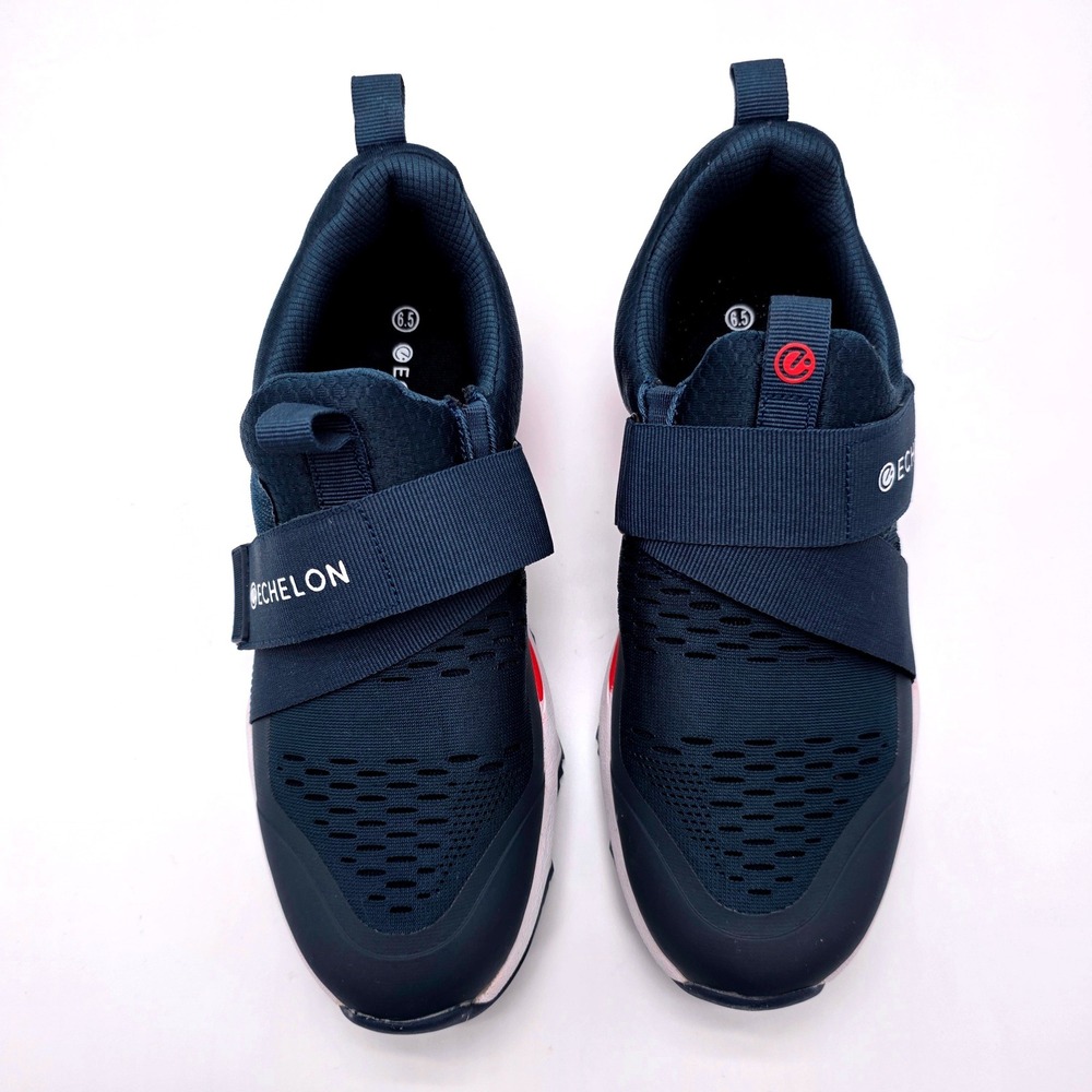 Echelon Cycling Shoes Navy Blue Red SPD Cleats Mens 6.5 Womens 8.5 Indoor Bike